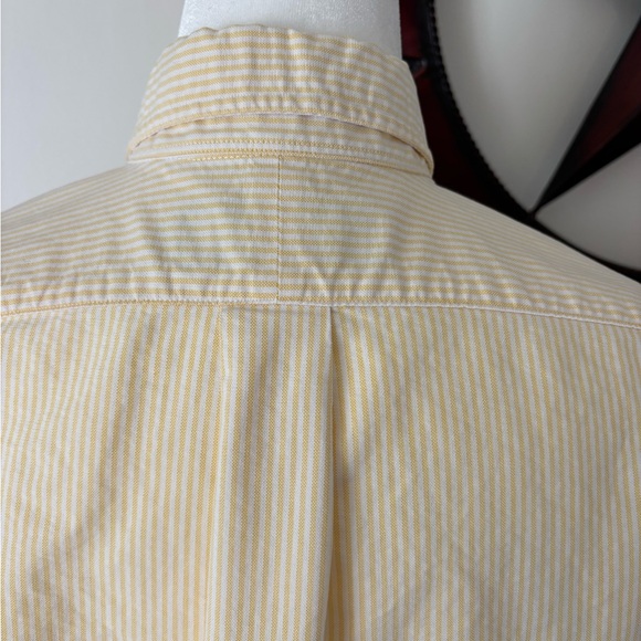Polo Ralph Lauren Vintage Custom Preppy Yellow Stripe Classic Oxford Shirt Sz S - Picture 7 of 8